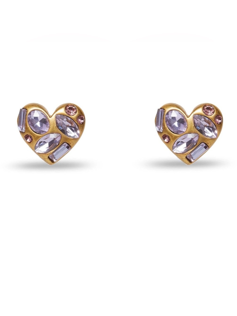 🩶LELE SADOUGHI LILAC MOLTEN HEART BUTTON EARRINGS - NWT🩶